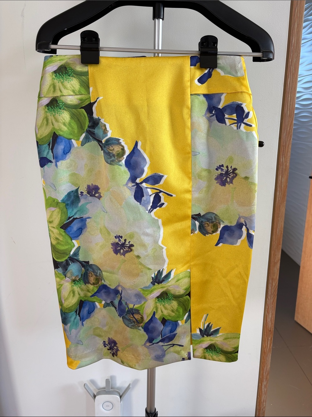 Camilla Yellow Floral Midi Pencil Skirt